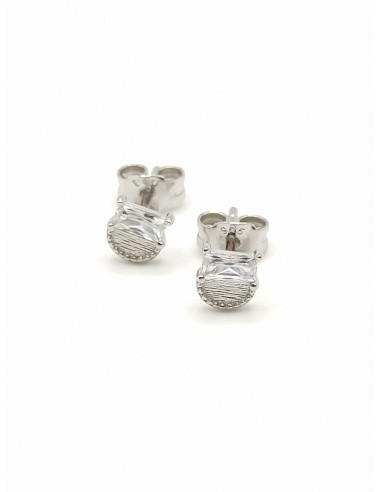 Silver stud earrings