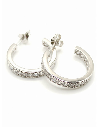 Silver hoop earrings