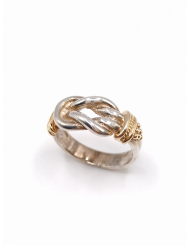 Silver gold ring